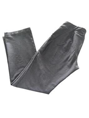 Eileen Fisher Straight Leg Pants Womens Size PS Charcoal Gray Pull On Waist VGC